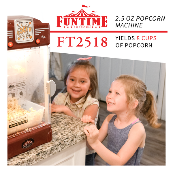 FunTime FT2518 2.5oz Rock'N Popper Popcorn Machine Maker
