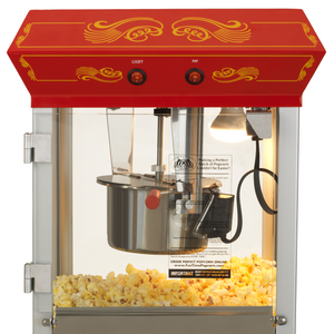 FunTime FT454CR 4oz Red Popcorn Popper Machine Maker Cart Vintage Style