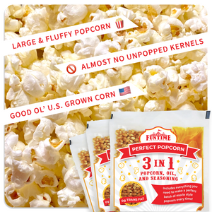 FunTime FT2512 2.5-Ounce 3-in-1 Popcorn Portion Movie Pouch Kit - 12pk