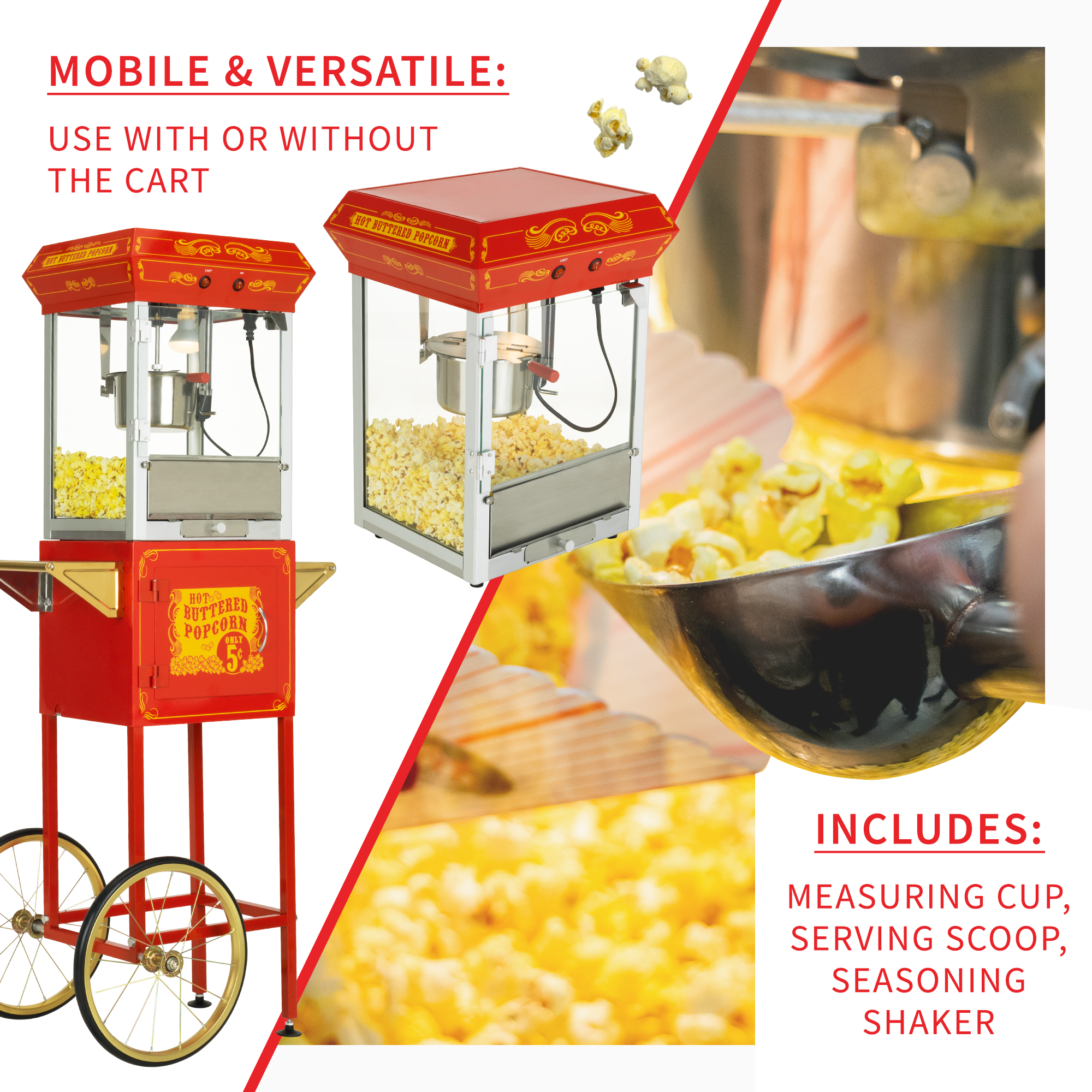 Red Fun Pop 4-oz. Popcorn Machine