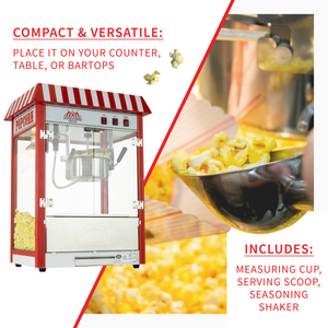 FunTime FT8000CP 8 OZ Commercial Style Carnival Bar Style Popcorn Popper Machine