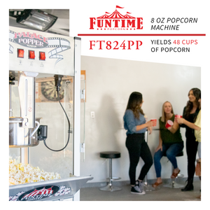 FunTime FT824PP Palace Popper 8 Oz Bar Style Popcorn Popper Machine