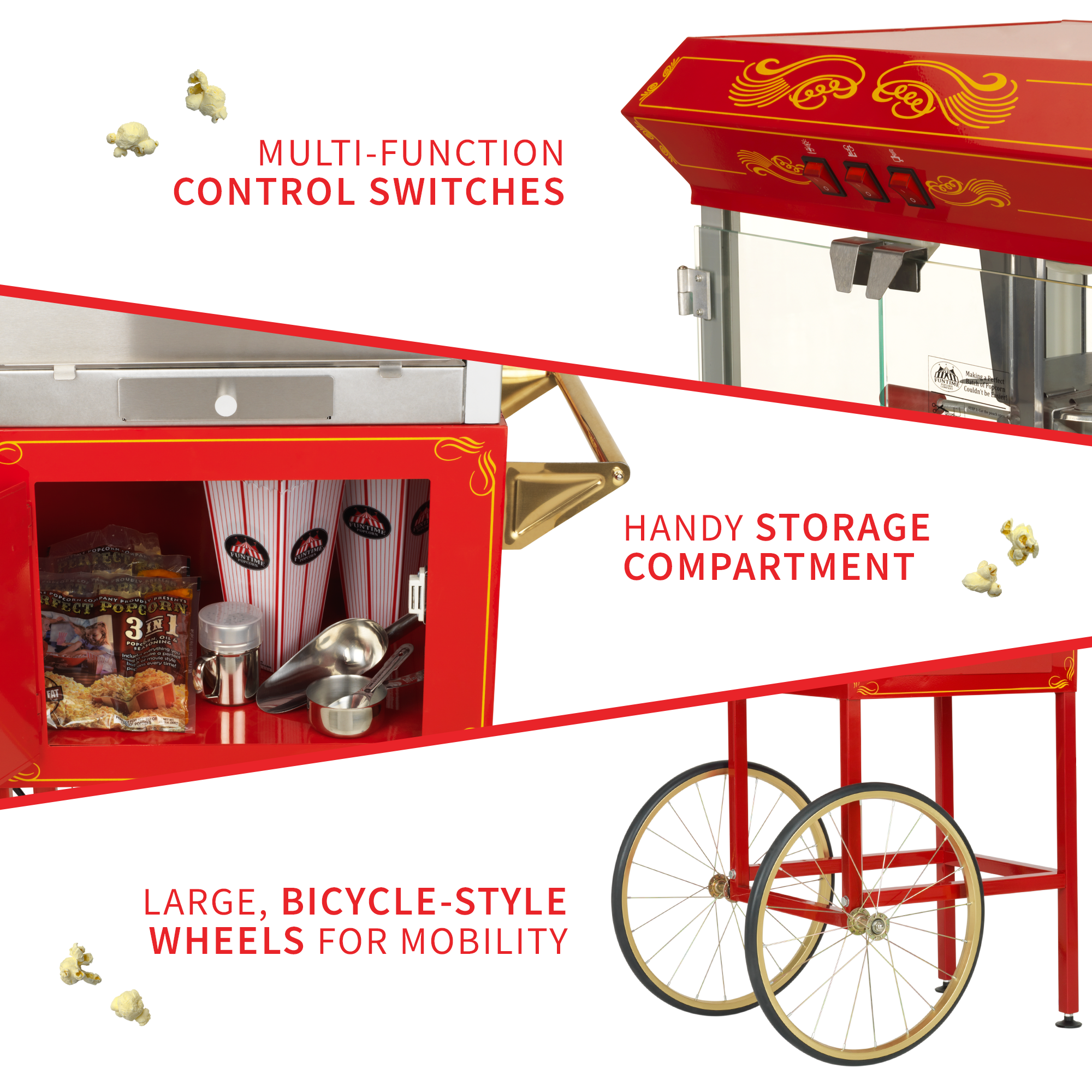 Popcorn machine on wheels deals