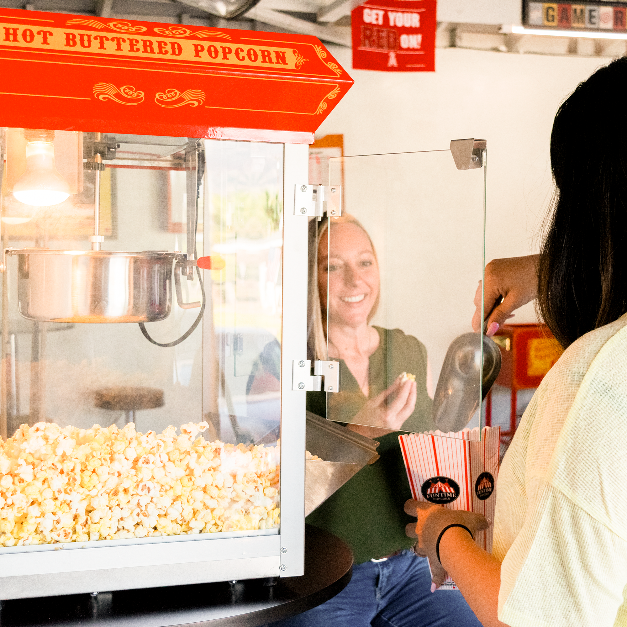 Hi Tek 8 oz Red Stainless Steel Commercial Popcorn Machine - 1 Count Box