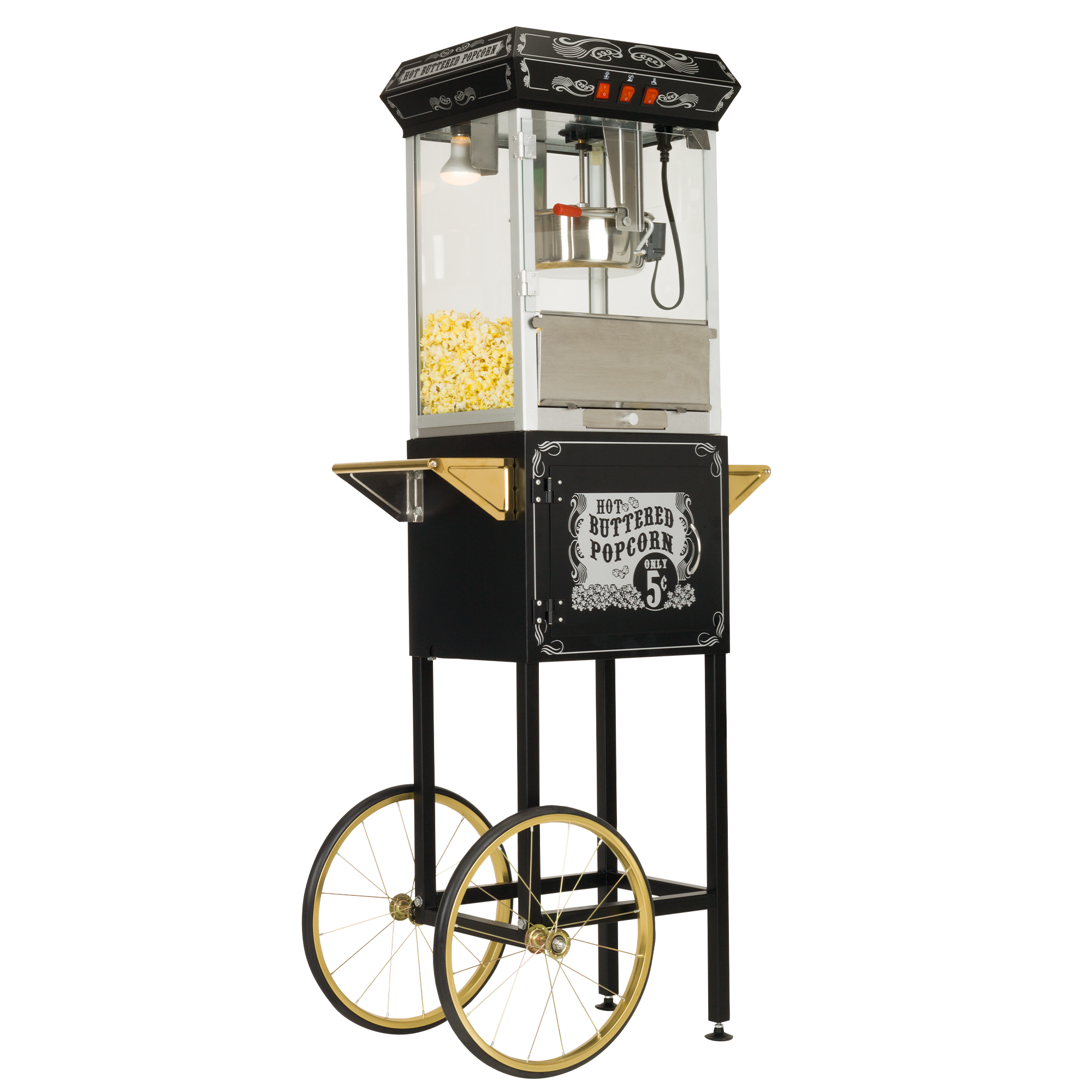 Funtime FT421CR Carnival Style 4oz Hot Oil Popcorn Machine (Red)