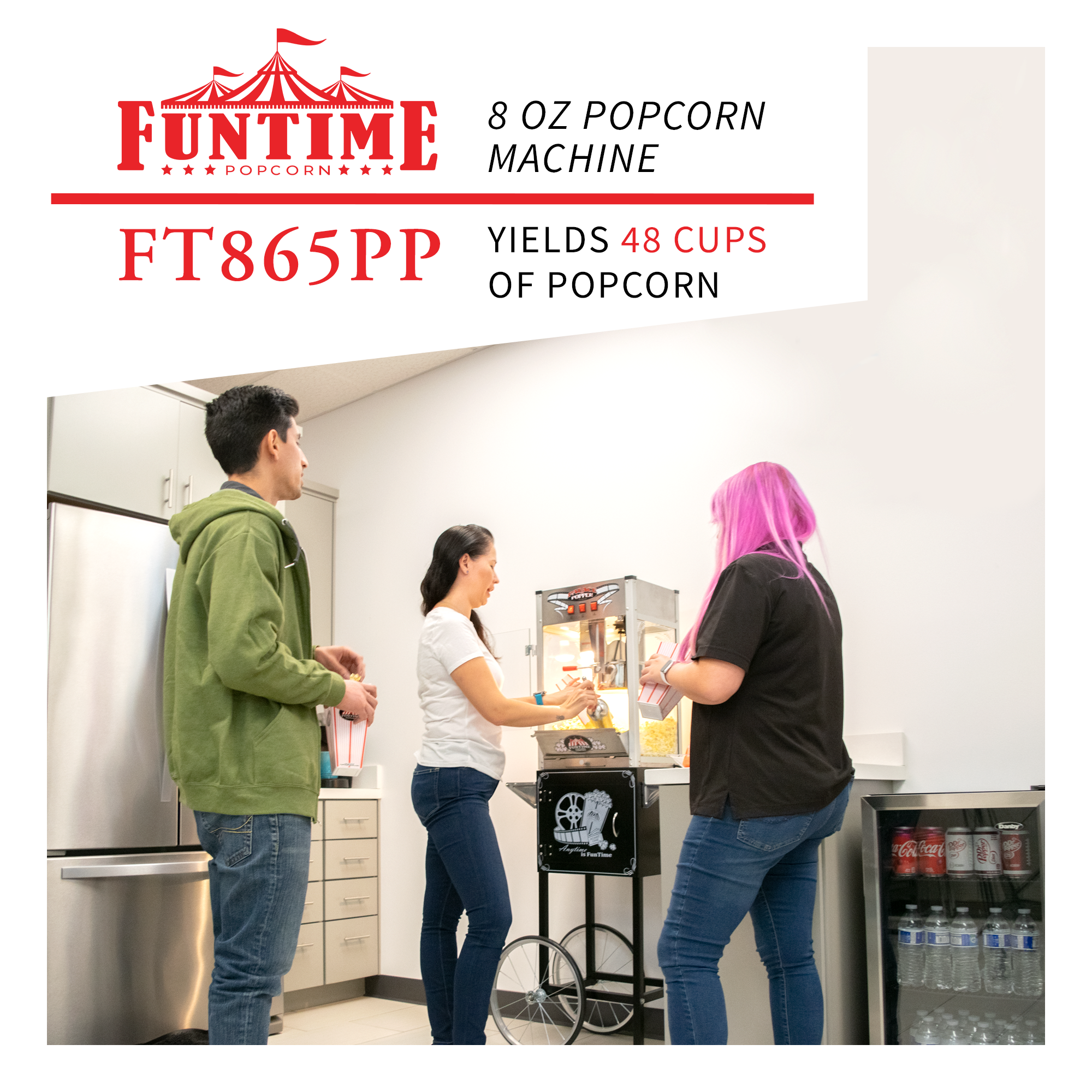 FunTime FT865PP Palace Popper 8 oz Bar Style Popcorn Popper FunTime FT865PP Palace Popper 8 oz Bar Style Popcorn Popper