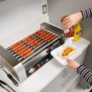 Roller Dog RDB18SS Commercial Style 18 Hot Dog 7 Roller Grill Cooker Machine