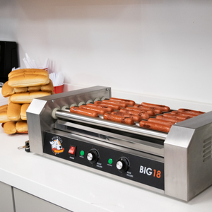 Roller Dog RDB18SS Commercial Style 18 Hot Dog 7 Roller Grill Cooker Machine