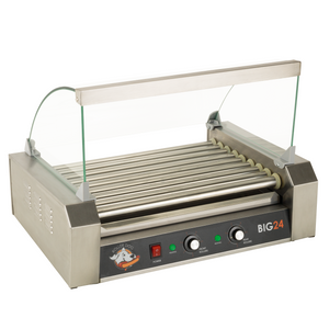 Roller Dog RDB24SS Commercial Style 24 Hot Dog 9 Roller Grill Cooker Machine
